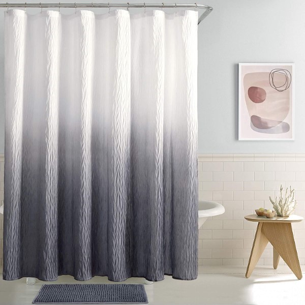 2021 wholesale price Table Clothing Event - High Hotel Quality Water Resistant Polyester Ombre Print Shower Curtain With 12 Hooks for Bath Room – DAIRUI