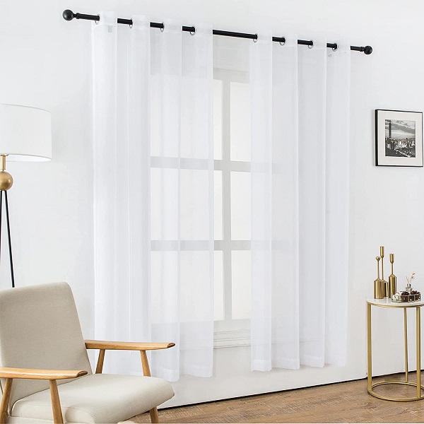 Good quality Sofa Cama Covers - Dairui Textile Living Room Curtains White Semi Sheer Curtains 84 Inch Length Window Curtain  – DAIRUI