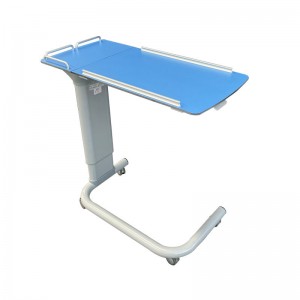Medical Overbed Table yokhala ndi Pneumatic Lift
