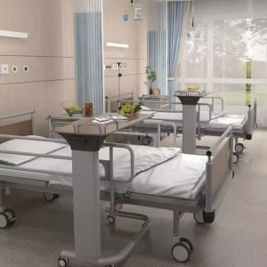 Hospital Overbed Table with Pneumatic Lift
