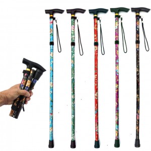 Lightweight Folding walking sticks for travel with non-slip grips