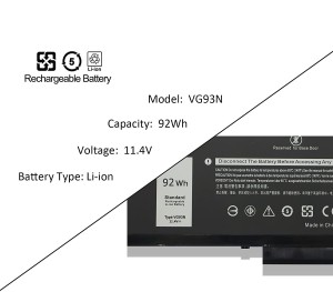 VG93N Battery for Precision 15 3520 3530 M3520 Latitude 5580 5590 5591