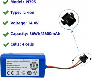 14.4V Li-ion Battery for Eufy RoboVac 11S 11S MAX Ecovacs Deebot N79S