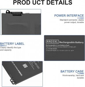 RR03XL Battery for HP ProBook 430 440 450 470 G4 G5 Series 851610-850