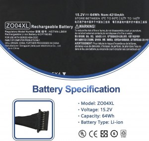 ZO04XL Battery For HP ZBook Studio G3 G4 Series 808396-421 HSTNN-CS8C