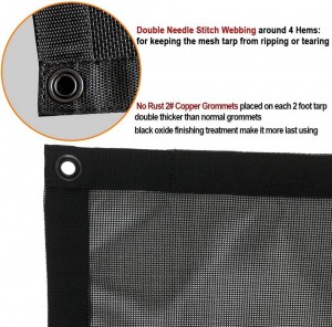 Dump Truck Mesh Tarp 8′X20′, Reinforced Double Stitch Webbing Ripping Tearing Stop, Zip Bag Packed
