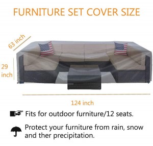 Penutup Sofa Teras Luar Ruangan Tahan Air & Perlindungan UV Kain Poliester