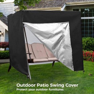Waterproof 3 Triple Seater Patio Swing Cover, All Weather Protection Outdoor Furniture Protector