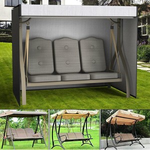 Cubierta triple impermeable para columpio de patio de 3 plazas, protector para muebles de exterior para todo tipo de clima