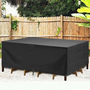Osunwon Mabomire eruku-ẹri UV Resistant 600D Polyester Patio Table Cover