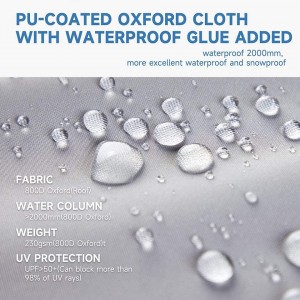 غطاء قارب عائم مقاوم للماء مُحدث 800D قابل للمقطورة مع مادة قماش أكسفورد المطلية بـ PU (19FT-21FT)