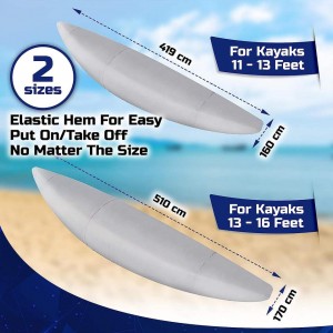 Housse de protection imperméable contre les UV pour kayak, housse de canoë de taille universelle et housse de planche à pagaie