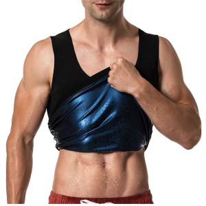 DANSHOW Sauna Vest for Men Loss Weight Sweat Tank Top Workout Shirt Shapewear