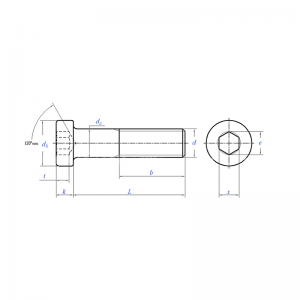 DIN 7984 – Hexagon socket thin head cap screws High strength bolt 8.8 Grade 12.9 Grade Factory Direct Sales