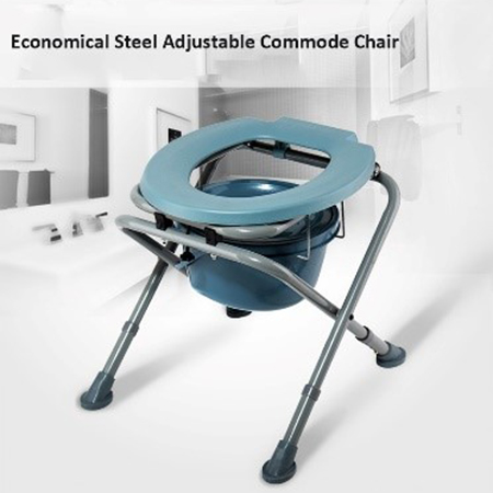 Economical Portable Steel Toilet Commode Chair
