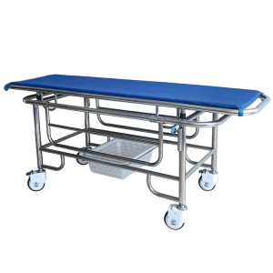 ZL-D076 stainless steel four-wheel patient cart