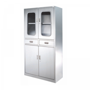 ZL-E012 Double Drawer Four Door Stainless Steel Apparatus Cabinet