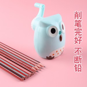 One of Hottest for European Hot-Selling Creative Geometric Double-Hole Plastic Pencil Sharpener Office Cartoon Pencil Sharpener