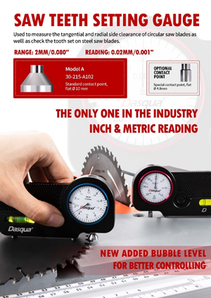 New Innovative Saw Setting Gauge: Dual Inch & Metric Readings with Added Bubble Level