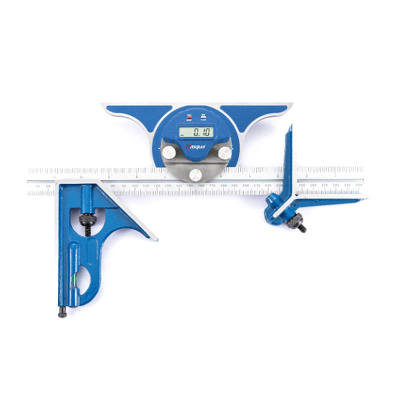 DASQUA High Accuracy 300mm / 12” Easy Reading Digital Electronic 4 Combination Square Set（(Steel Ruler + Square Head + Digital Protractor + Center Head ) Featured Image
