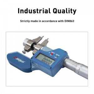 DASQUA Professional Inch/Metric Thickness Measuring Tools 0.00005″/0.001 mm Resolution Digital Inside Micrometer with Stainless Steel Spindle