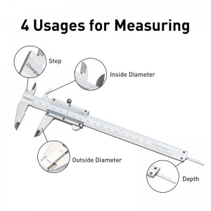 DASQUA 6 Inch/150mm Stainless Steel Vernier Caliper Micrometer Durable Stainless Steel Measuring Tool Caliper for Precision Measurements Working Stable