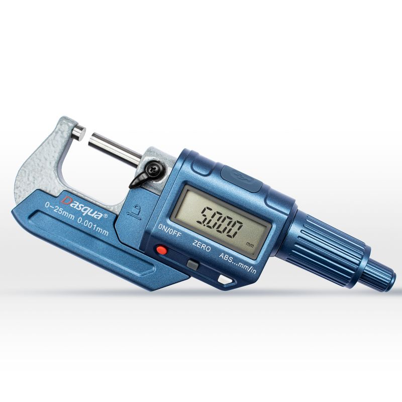 Dasqua 4230-2005 Precision Professional Digital Outside Micrometer 0-1″/0-25mm Measuring Tool 0.00005″ / 0.001mm Resolution with Adapted Spherical Anvil