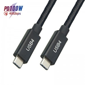 Renewable Design for Usb To Usbc - Nylon Braided USB4 40Gbps 100W 8K 60Hz Cable – Richupon