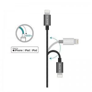 MFi Certified Lightning Cable, Nylon Braided USB A TO Lightning Cable