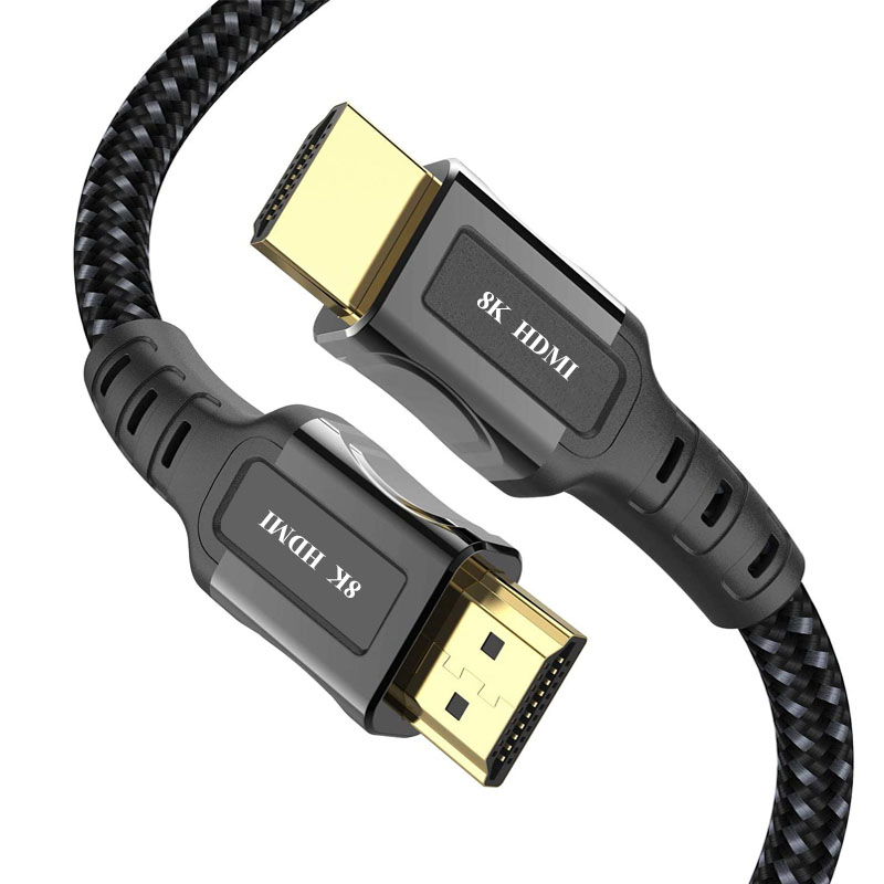 HDMI Cables 2.1, 48Gbps 8K & 4K Ultra High Speed HDMI Braided Cord, 4K@120Hz 144Hz, 8K @ 60Hz Featured Image