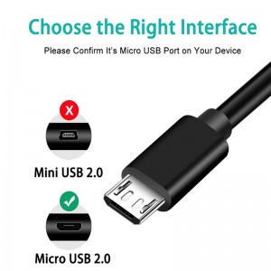 High Quality USB 2.0 A Male to Micro B Cable Cable