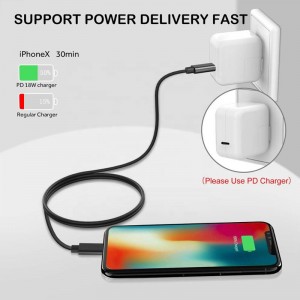 USB C to Lightning Cable Apple MFi Certified Power Delivery USB C iPhone Charging Cable