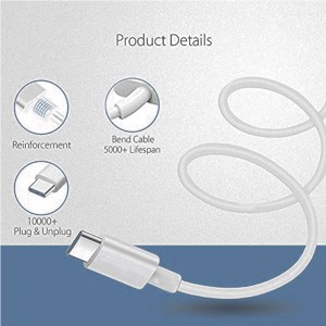 USB 2.0 480Mbps 20V 3A 60W Type C to Type C PVC Cable