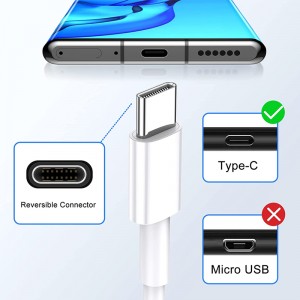 USB Type C Cable, 2.4A Fast Charging and Durable Type C Cord