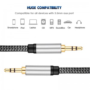 AUX Headphone Cable,  Aux3.5mm Male to Male Extension Stereo Audio Cable Cord