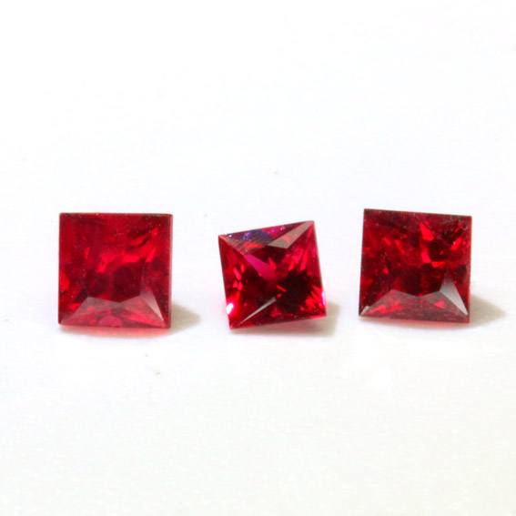 Natural ruby loose gemstone square shape