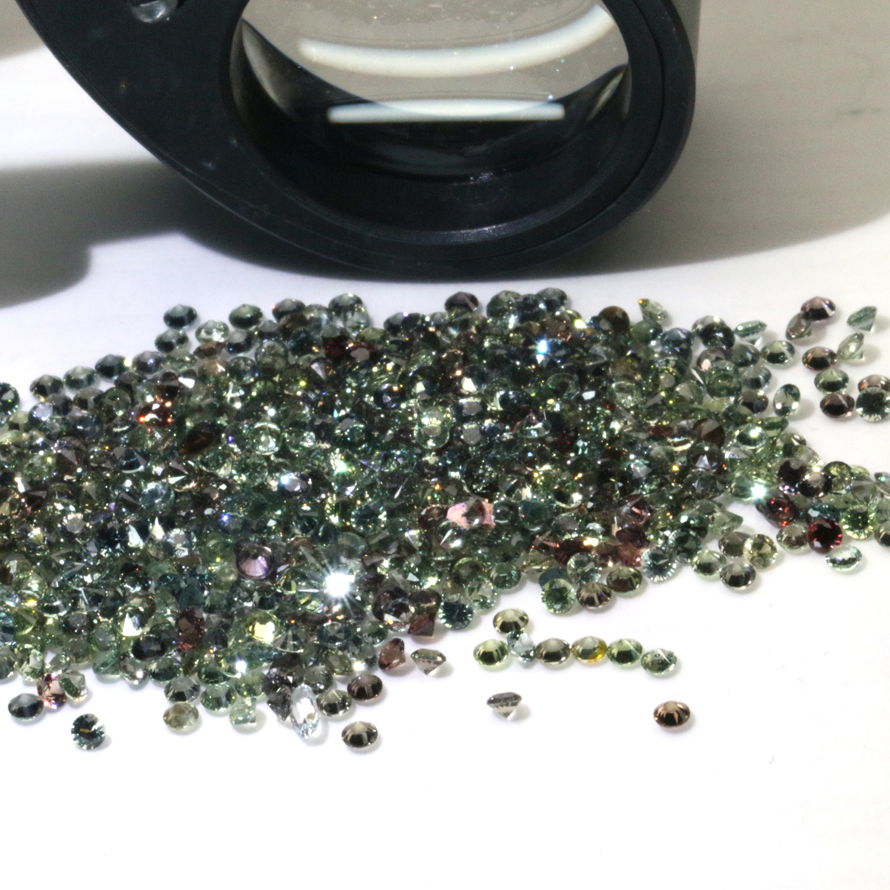 Natural green sapphire loose gemstone round shape