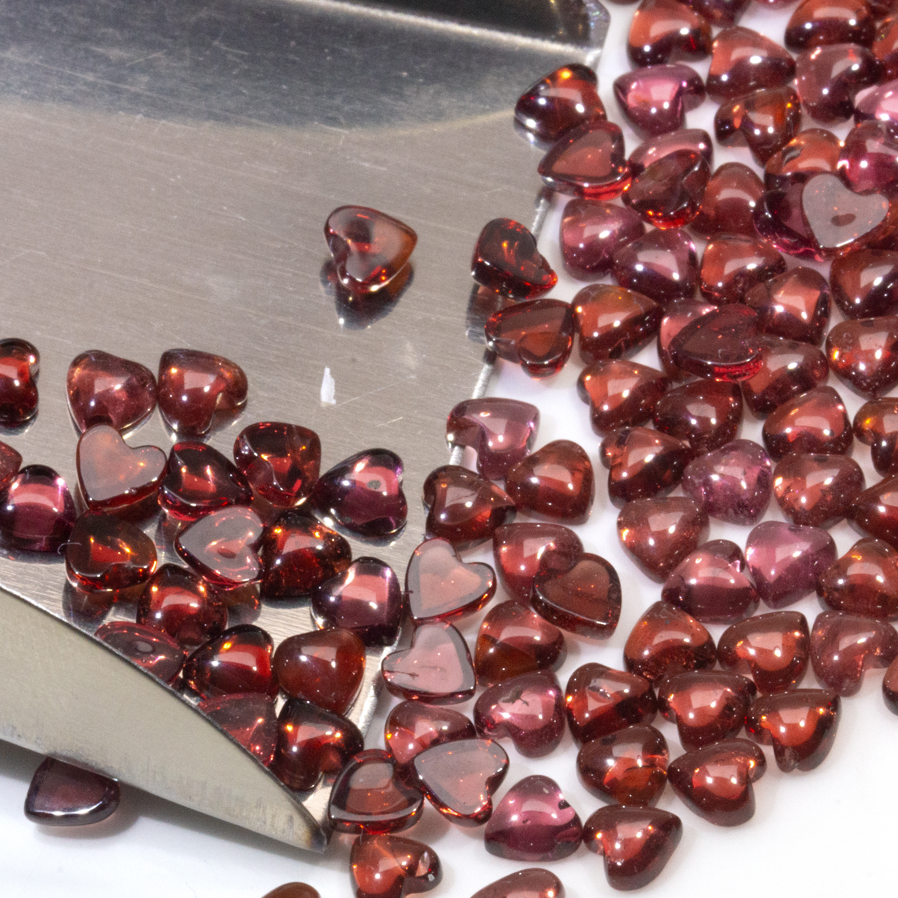 Natural Red Garnet Crystal Clean Heart Cut 4x4mm