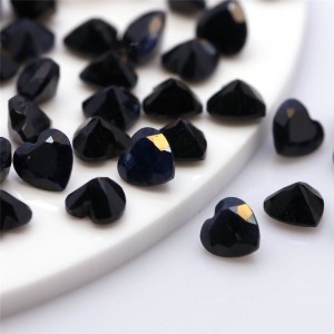 Low MOQ for Natural Yellow Citrine - Natural Black Sapphire Heart  Loose Stone 7x7mm – Datianshanbian