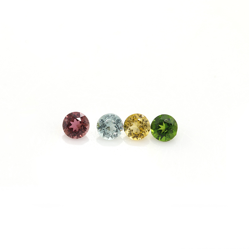 Chinese Professional Gemstone Pendant Necklace - Natural Color Tourmaline Loose Gems Round Cut 0.9mm – Datianshanbian