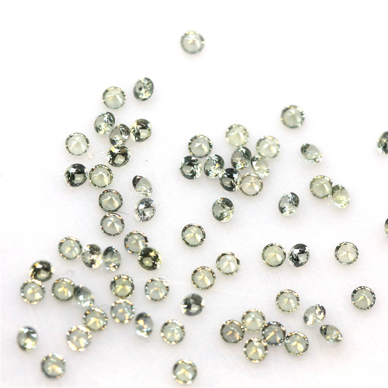 Natural Green Sapphire Loose Gems Crystal Clean Round 0.8mm