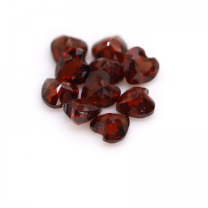 Professional China Garnet Faceted Round Cut Loose Gemstones - Natural Red Garnet Crystal Clean Heart Cut 4x4mm – Datianshanbian