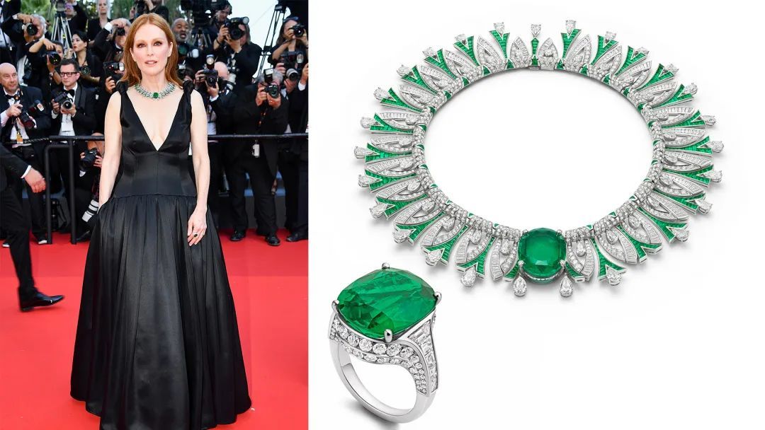 The birthstone for May is emerald. This year’s Cannes red carpet jewelry is so fitting. The main character is emerald（1）