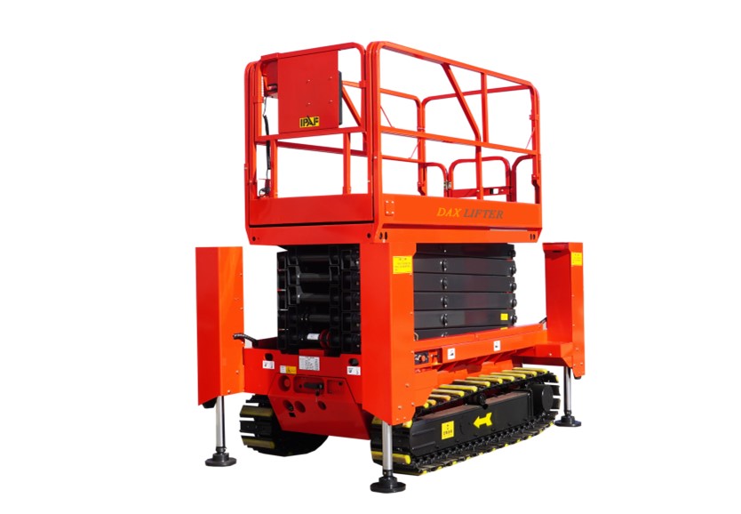 DAXLIFTER New Product – Crawler Scissor Lift with Support Legs