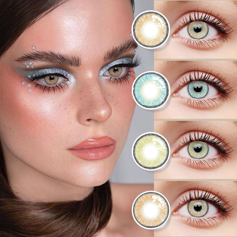 DB New look color contact lens beautiful style wholesale yearly disposable colored eye contact lenses