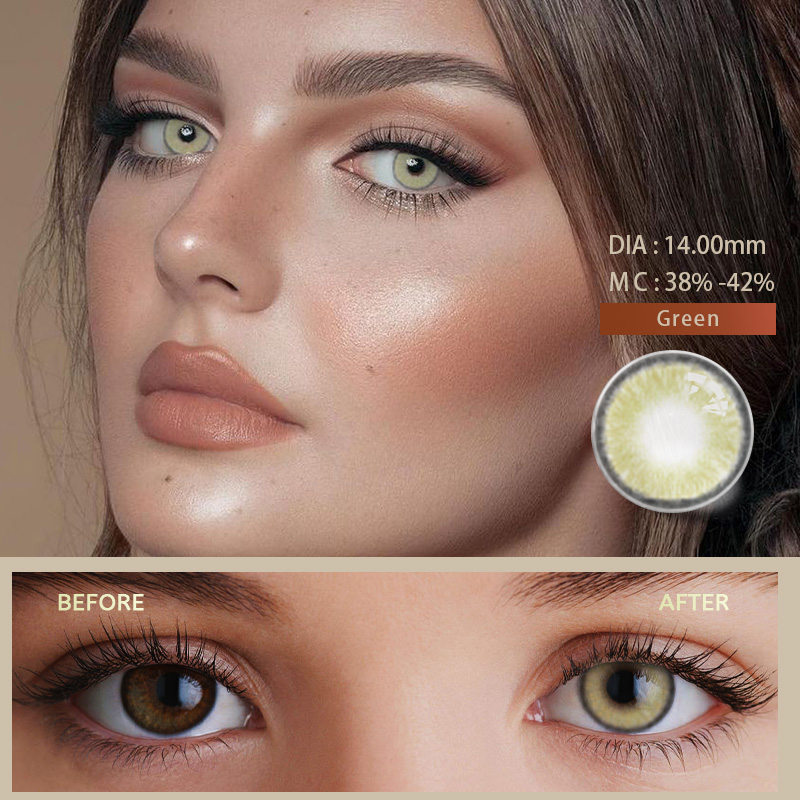 DB HOT fresh looking cosmetic wholesale color contact lens cheap 3 tone soft yearly eye colored contact lensesPopular