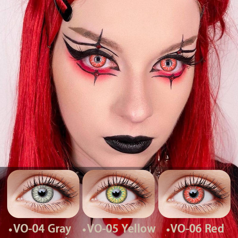 Cheap Pseyeche Halloween Contact Lenses 1 Pair Yearly Disposable Soft  Lenses Sharingan Contacts Cosplay Contact Lenses Anime Eyes Lens | Joom