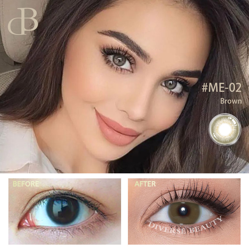 2023 hot sale Color 1 yearly 2pcs disposable Soft colored cosmetic contact lenses