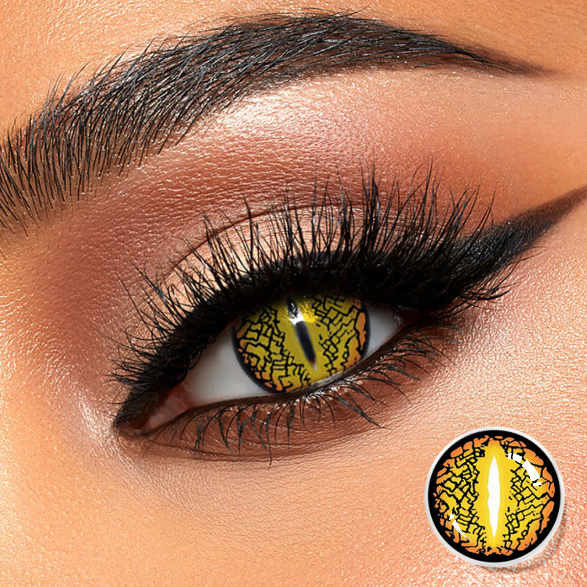size 14.5mm New SNAKE EYES yellow Colored Contact Lenses crazy lens halloween lenses color contact lens