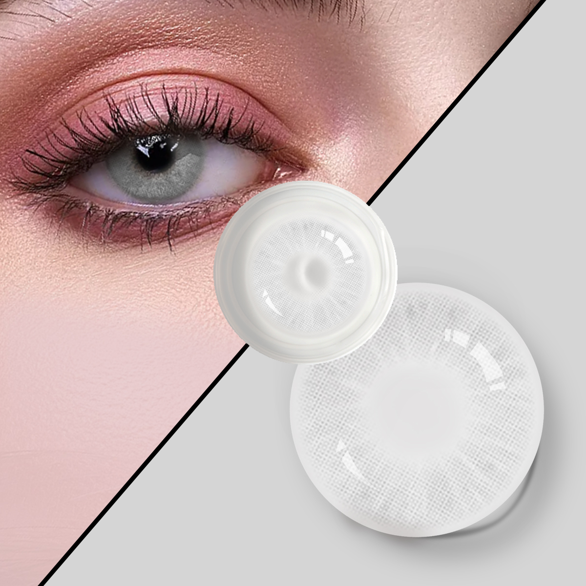 Free printed custom design contact lenses packaging eye color contact lenses boxes